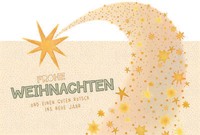 Weihnachten GrußKarte - GlüCkwunschkarte Mit Umschlag Laser Art - Sternschnuppe,