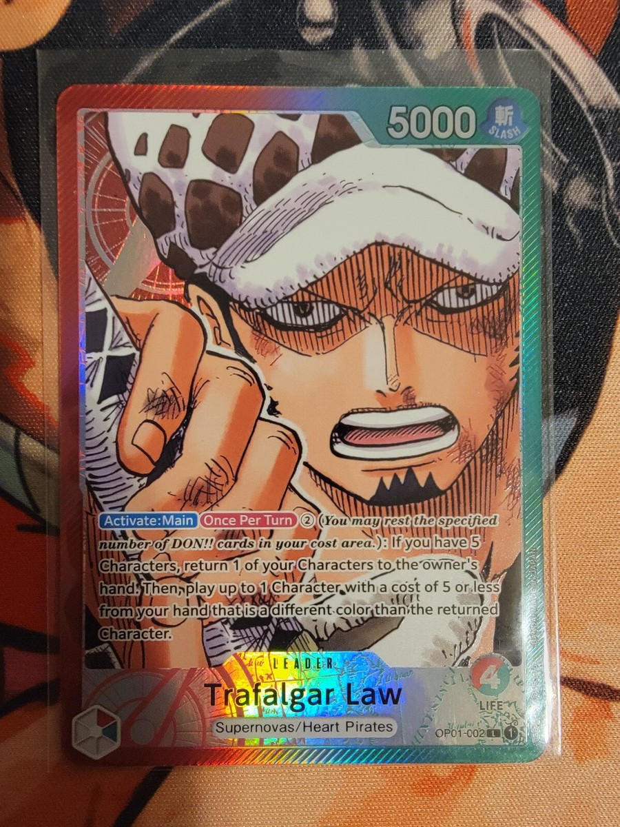One Piece TCG Trafalgar Law OP01-002 Leader Alt Art | eBay