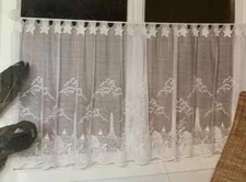 NEW Heritage Lace Coastal Beach Lighthouse Starfish Tier Curtain White NIP 30"L
