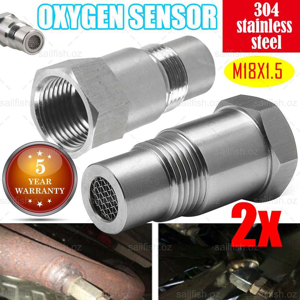 Adattatore Sonda Lambda M18x1.5 2 Pezzi | Estensore 45mm In Acciaio Inox Per Catalizzatore, Elimina Codici P0420