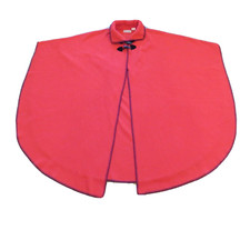 Betmar Poncho Shawl New York Cape Red Wrap One Size Black Stitch FLAW VTG