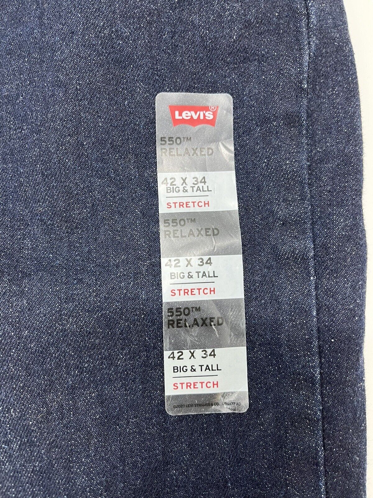 Levi's Men's Big and Tall 550 Relaxed Fit Jean, Rinse - Stretch, 42W x 34L
