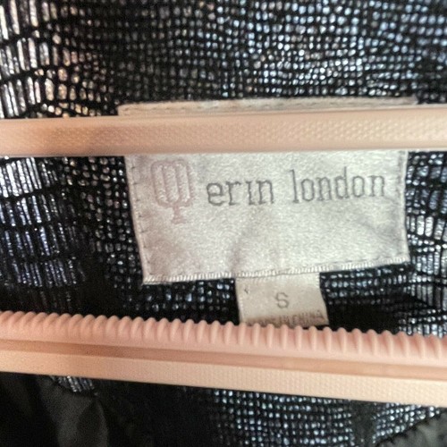 Erin London Silver Blue Reflective Zipper Jacket Size S - Picture 7 of 12