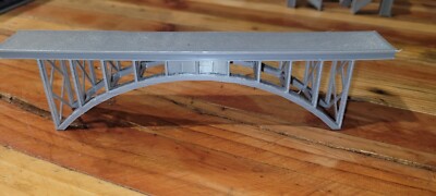 N Scale Railroad or Vehicle Truss Arch Bridge 3D Printed