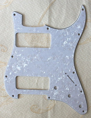 Pick For Stratocaster Strat P90 2 Pickup Guitar Pickguard 4 Ply White Peal