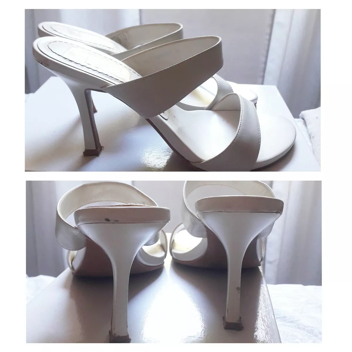 Sabot bianchi con best sale tacco