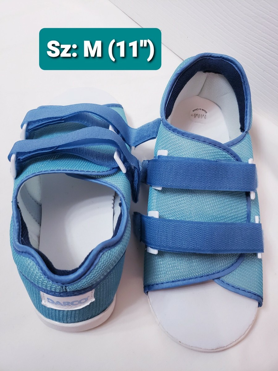 DARCO Original Medical-surgical Post-op Shoe Blue Sandal Straps