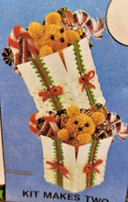 Holiday Industries PACKAGE OF TOYS Vtg Sequin Bead Christmas Ornament Kit Bears