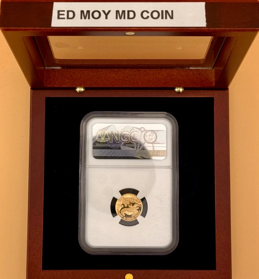 American Gold Eagle 2020-W $5 NGC PF 70 firmado por Ed Moy Foto 4 de 4