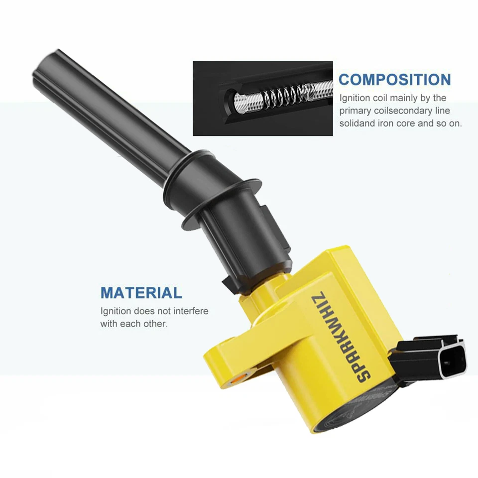 High Performance Ignition Coil+Spark Plug For FORD Crown Victoria 4.6L V8 98-11 - Image 4 of 4