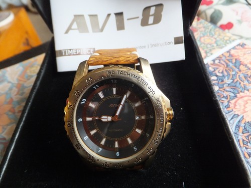 Super AVI-8 Automatic WB059955 46mm Rotating Bezel Black/Bronze Dial Watch - 第 2/12 張圖片