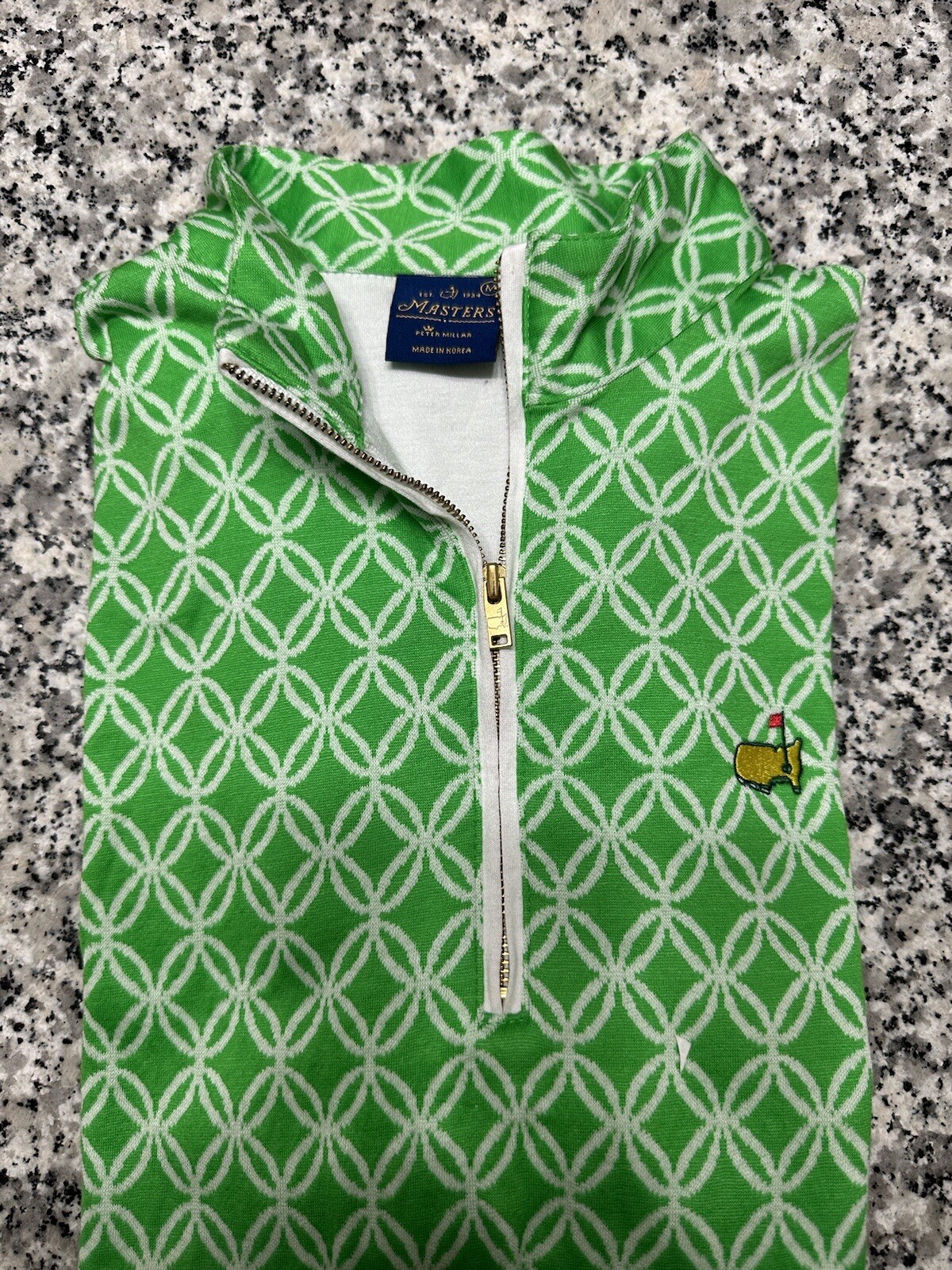 Masters Peter Millar Quarter Pullover Zip Green M… - image 2