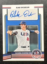 2023 USA BB Stars and Stripes 18U National Team Signatures Blue Blake Dickerson