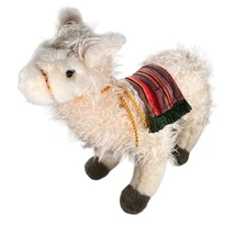 Vtg Douglas Cuddle Toys Plush White Dolly Llama Alpaca Little Cuddlers with Tags