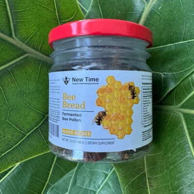 Raw Bee Bread 3.5oz/100g Fermented Bee Pollen, Pan de Abeja, Organic Supplement 