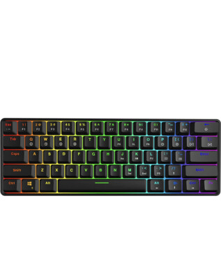 Skyloong Optical Red Switch Keyboard Black Case 61 Keys USB PC Mac Laptop Gaming