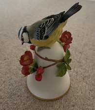 The European Blue Tit 5&rdquo; SongBird Bell By Peter Barrett Franklin Mint Collection