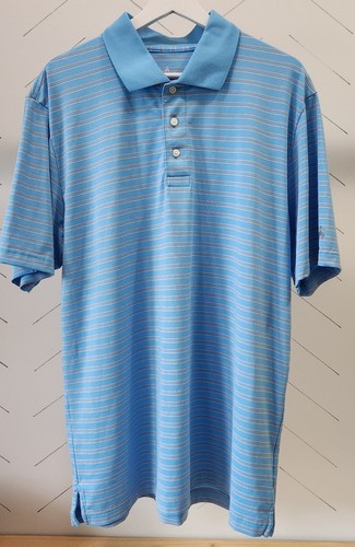 Brooks Brothers hellblau mehrfarbig gestreift Herren Freizeit Poloshirt Gr. XL