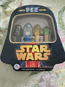 Limited Edition Star Wars PEZ Tin Darth Vader R2D2 Yoda C3P0 Sealed