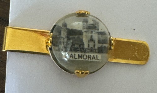 Vintage Balmoral Tie Pin Gold Tone Picture Button