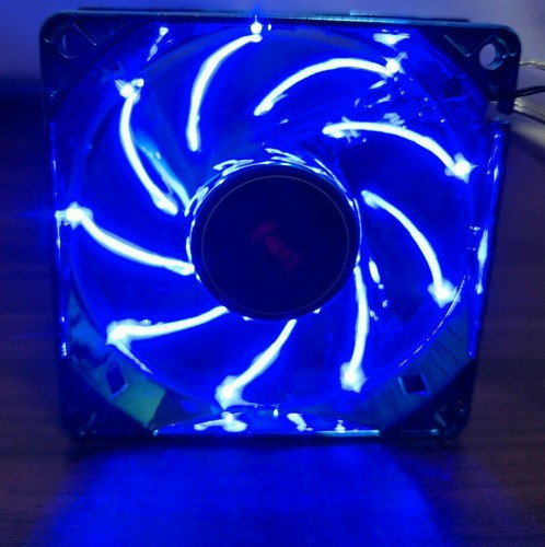 New Enermax 80mm Blue LED Case Cooling 3pin w/ Thermal Control,Fan Guard, Screws - Picture 2 of 14
