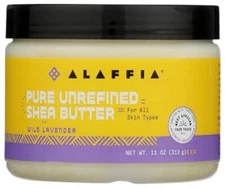 ALAFFIA Lavender Authentic African Unrefined Shea Butter, 11 OZ