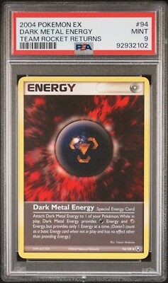 PSA 9 MINT Dark Metal Energy 94/109 EX Team Rocket Returns 2004