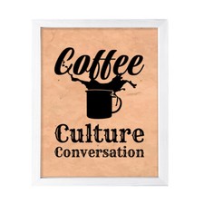 Designs ByLITA Coffee, Culture, Conversation, Wall Print Art
