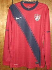 Nike 2010-2012 USA USMNT Long Sleeve Alternate Authentic Team Issued Jersey Kit