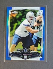 Zack Martin 2014 Topps Chrome Blue Refractor RC #23/199 Rookie #207 Cowboys