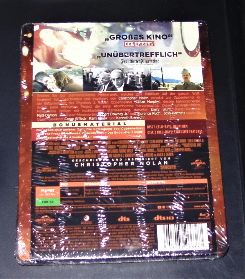 OPPENHEIMER DOPPEL BLU RAY LIMITIERTE STEELBOOK EDITION SCHNELLER VERSAND NEU - Bild 2 von 4