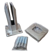 LukLoy Glass Railing Spigots, 304 Stainless Steel Glass Railing Clamps