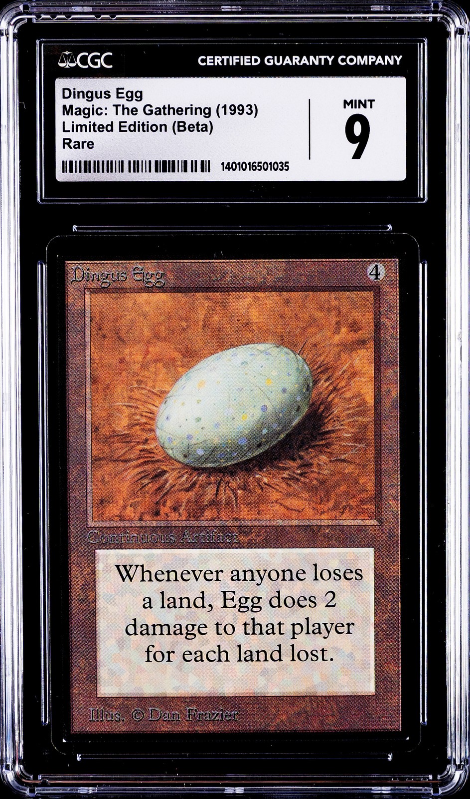 1993 MAGIC :  THE GATHERING #LIMITED EDITION (BETA) RARE DINGUS EGG CGC 9