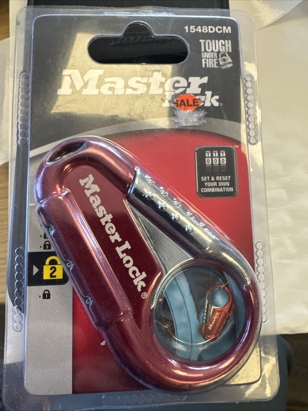 NIP Master Combination Backpack Luggage Lock 1548DCM Red