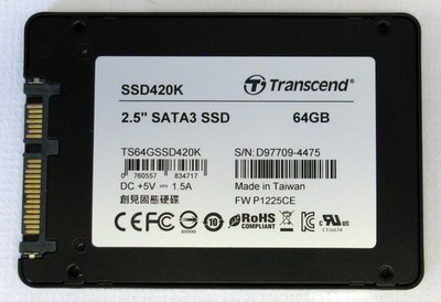 Transcend SSD420K 64GB SATA III Industrie SSD - sicher gelöscht - 94% Zustand