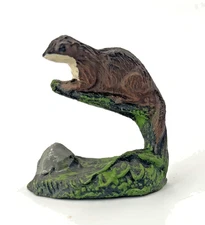 Vintage Hausser Elastolin Composition Squirrel on Tree Branch Austria 1930's * N