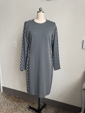 Worth Teal Pencil Long Sleeve Midi Dress Sz 10 Or Medium