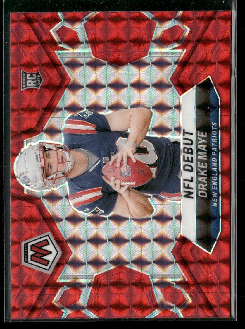 2024 Panini Mosaic #273 Drake Maye Mosaic Red New England Patriots