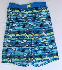 Wonder Nation Boys Swim Trunks Size XXL 18 Blue Sharks