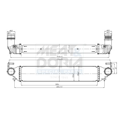Meat & Doria LadeluftküHler LLK FüR Fiat 500X 1.4 1.6 D Multijet Jeep Renegade-image