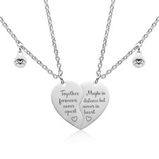 Gift for Lover His and Hers Friendship Pendants Necklace Set Together Forever