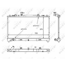 Radiatore motore NRF per MAZDA 6