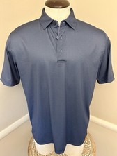 Callaway Golf Polo Shirt Blue Opti Dri Men's Size Medium Geometric Squares