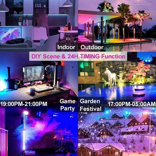 LED Flood Light 800W Equivalent RGB Colors Warm White - Picture 7 of 7