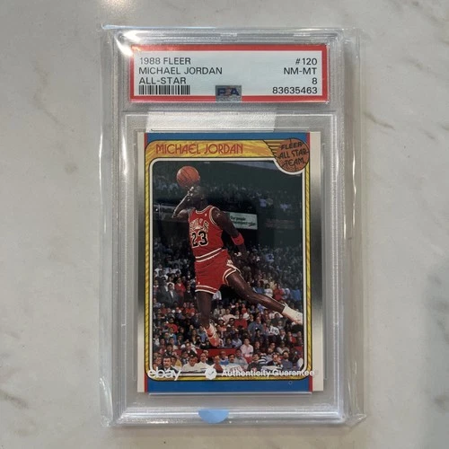 1988 FLEER ALL-STAR #120 MICHAEL JORDAN PSA 8