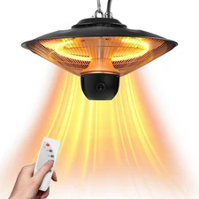 1500W Electric Heated Ceiling Mounted Heating Lamp Home Light Patio Heater Lamp