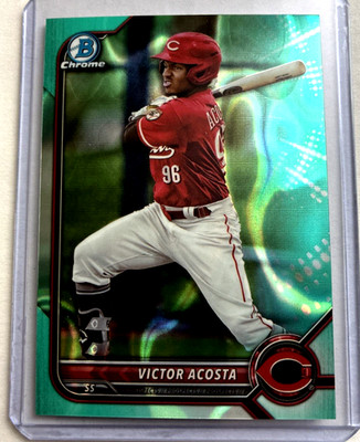 Aqua Lava Refractor #/199- 2022 Bowman Draft #BDC-70- Victor Acosta Rookie Rc