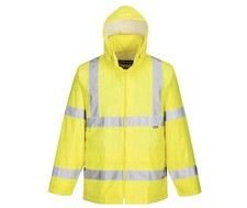 Portwest UH440 Mens Waterproof Hi Vis Rain Jacket Reflective Lightweight Safety