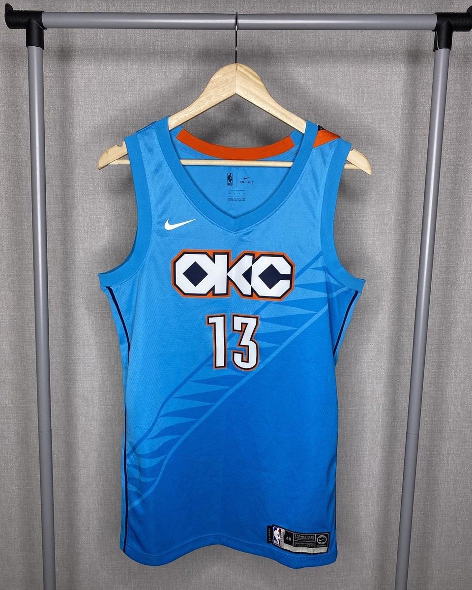 Nike NBA Jersey Paul George 13 18-19 NBA SW Sky blue Sz S | eBay