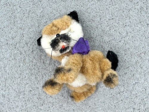 Ara Austria Siamese Cat Wool Chenille Stem Toy Figure 3in Pet 1960s 70s - Picture 3 of 11